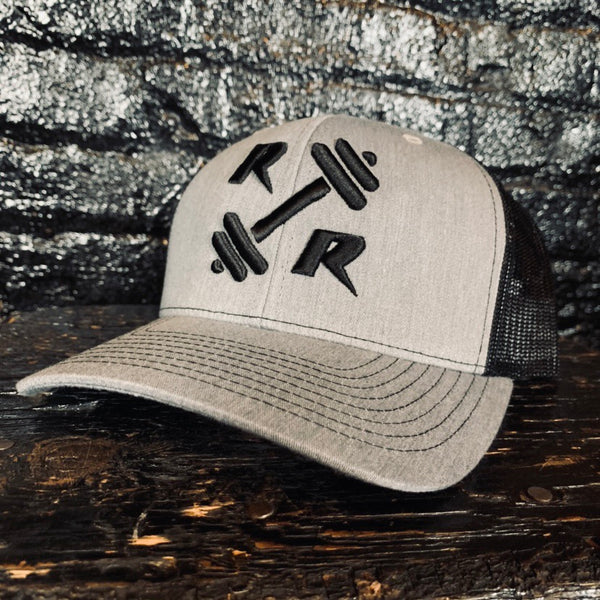 Heather Grey and Black Mesh Trucker Hat - Reps Over Rest