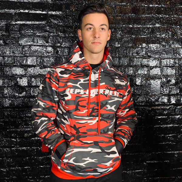 Red Camo Lifting Sweatshirt - Reps Over Rest