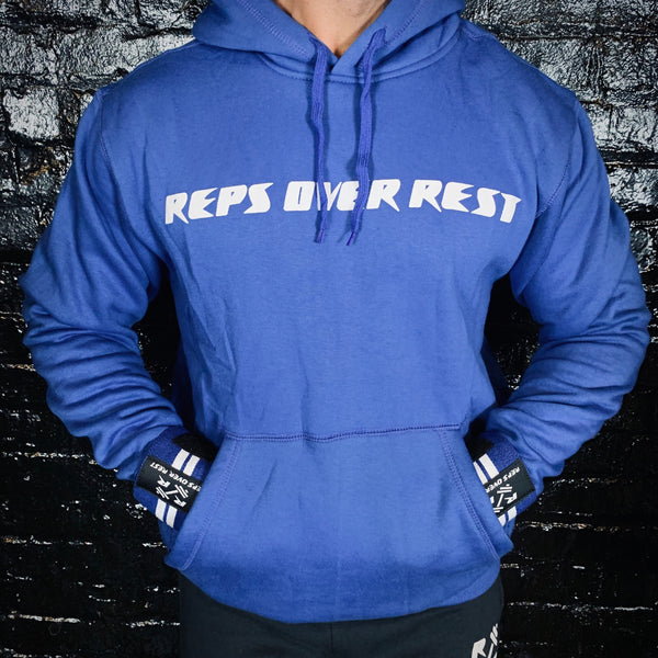 Royal Blue Lifting Sweatshirt - Reps Over Rest
