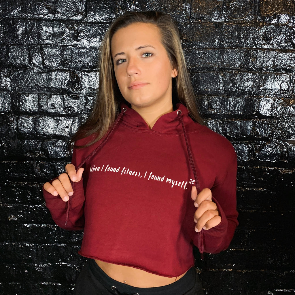 “When I found fitness” Crop Hoodie - Reps Over Rest