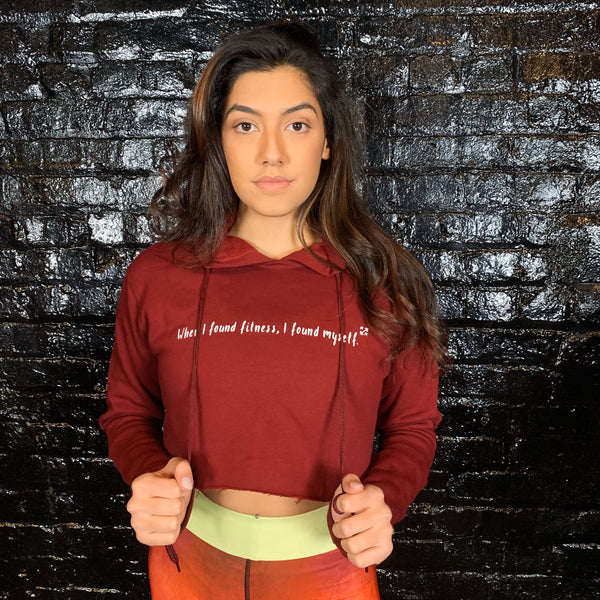 “When I found fitness” Crop Hoodie - Reps Over Rest