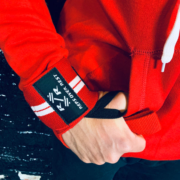 Solid Red Lifting Sweatshirt - Reps Over Rest