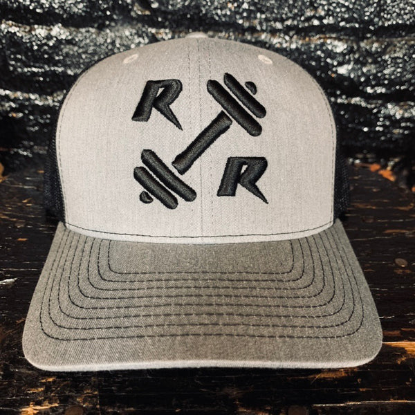 Heather Grey and Black Mesh Trucker Hat - Reps Over Rest