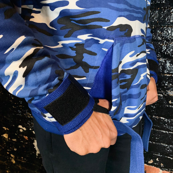 Blue Camo Lifting Sweatshirt - Reps Over Rest