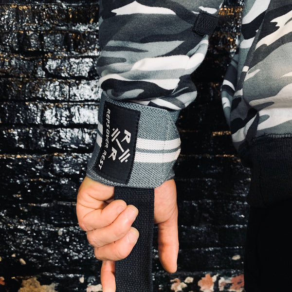 Grey Camo Lifting Sweatshirt - Reps Over Rest