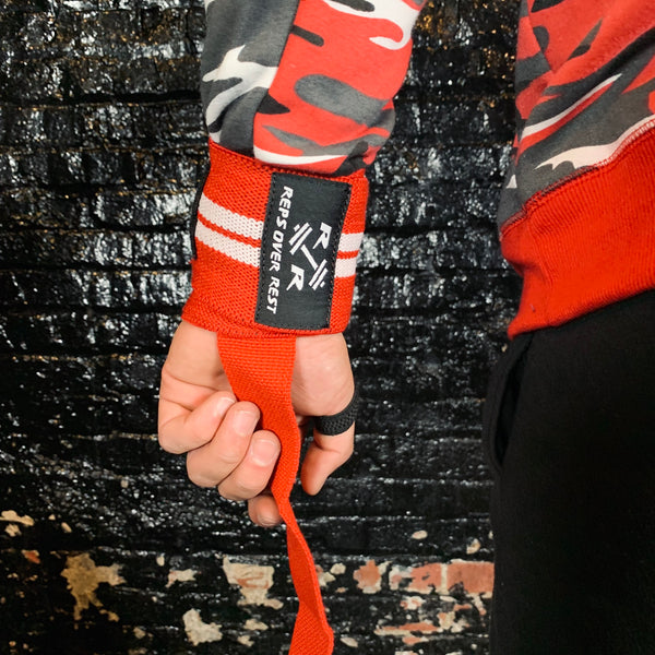 Red Camo Lifting Sweatshirt - Reps Over Rest