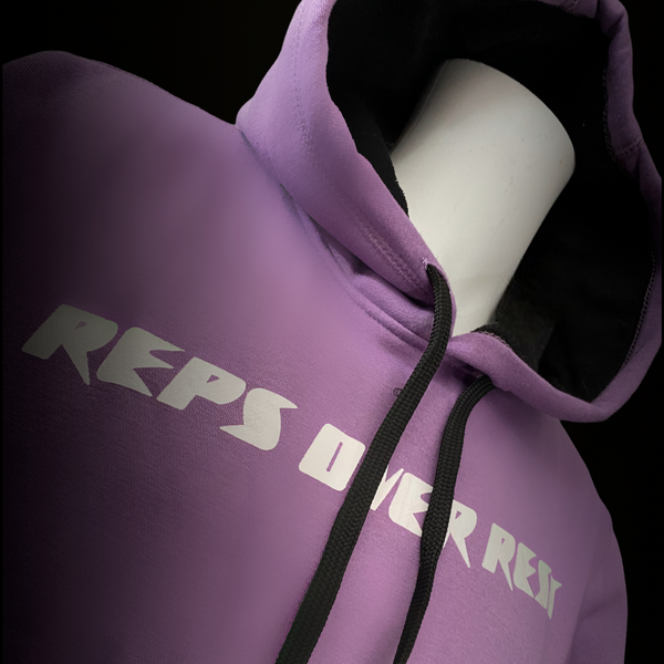 LIMITED EDITION Light Purple & Black Lifting Sweatshirt - Reps Over Rest